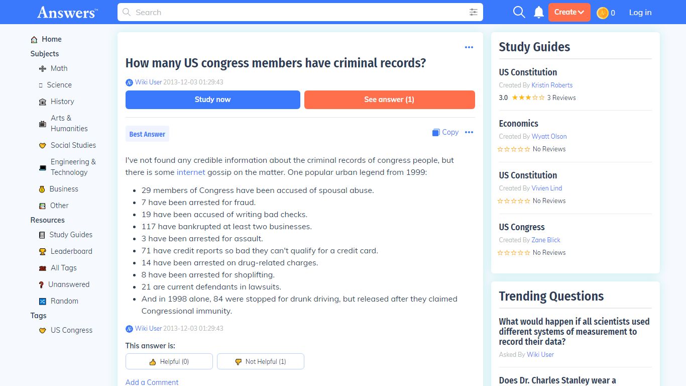 How many US congress members have criminal records? - Answers